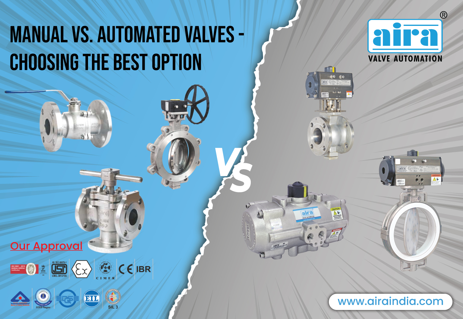 comparison-manual-vs-automated-butterfly-valves