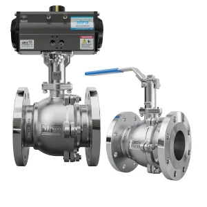 2 Piece Extended Shaft Flanged End Ball Valve