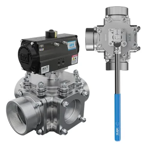 3 Way Multi Port Screwed End Ball Valve