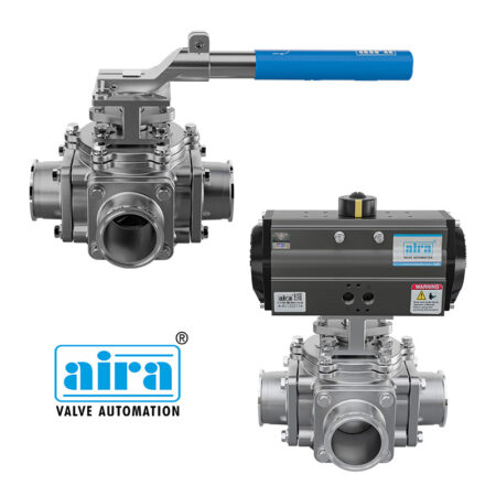 4 Way Multi Port Triclover End Floating Ball Valve