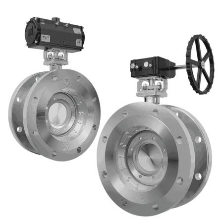 Double Offset Disc Double Flanged Butterfly Valve