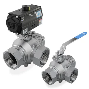 C Way Multi Port Screwed End Ball Valve