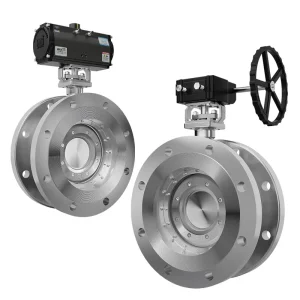 Double Offset Disc Double Flanged Butterfly Valve