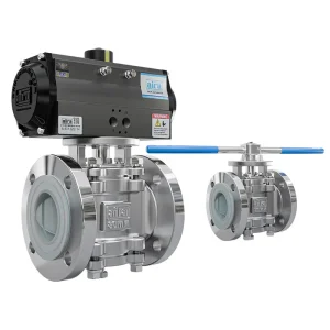 FEP-PFA Lined Flanged End Plug Valve