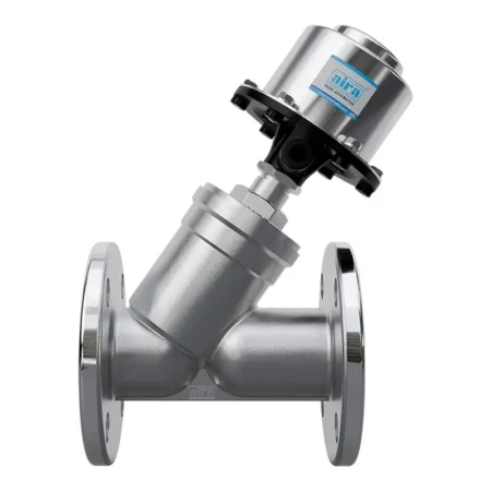 Angle Type SS Cap Flanged Control Valve